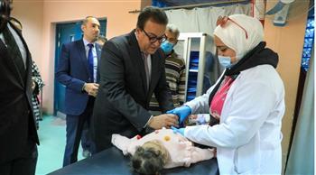 وزير الصحة يتفقد معدلات الإنجاز بمشروع تطوير المعهد القومي للجهاز الحركي العصبي 