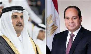   أمير قطر يهنئ الرئيس السيسي بفوزه بولاية رئاسية جديدة ويتمني له التوفيق والسداد