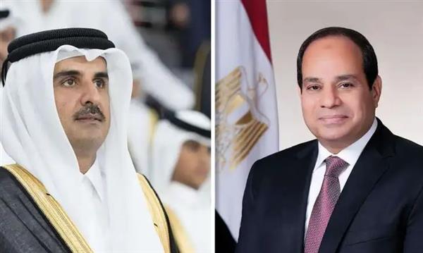 أمير قطر يهنئ الرئيس السيسي بفوزه بولاية رئاسية جديدة ويتمني له التوفيق والسداد