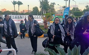   بالشال الفلسطيني.. وصول سيدات سبورتنج لخوض المباراة النهائية لبطولة إفريقيا لكرة السلة