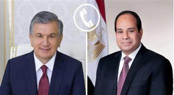 رئيس أوزبكستان يهنئ الرئيس السيسي بفوزه بولاية جديدة