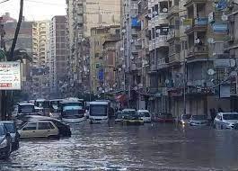 أمطار متوسطة على الإسكندرية تزامنا مع نوة الفيضة