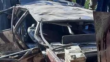 مصرع 5 أشخاص واصابة اثنين آخرين في حادث تصادم على الطريق الدولي بالبحيرة