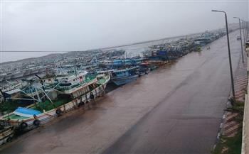   إغلاق ميناء الصيد البحري بـ برج البرلس لليوم الثاني لسوء الأحوال الجوية