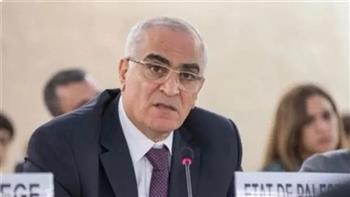 مندوب فلسطين بالأمم المتحدة: قرار مجلس الأمن خطوة لتخفيف معاناة أهل غزة