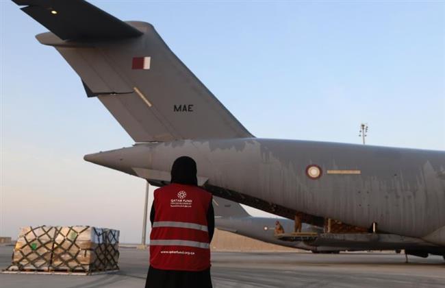 مطار العريش الدولي يستقبل طائرة مساعدات من قطر لصالح غزة