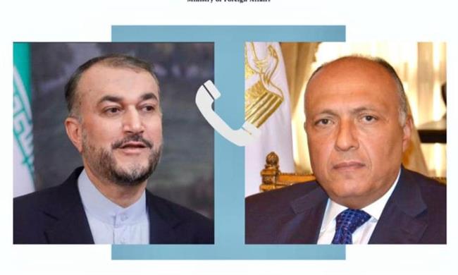 "شكري" يبحث هاتفيًا مع وزير الخارجية الإيراني الأوضاع في قطاع غزة