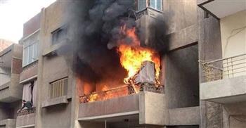 مصرع طفلين حريق شقة سكنية بمنطقة الهرم