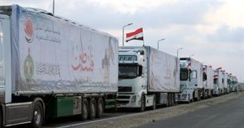الهلال الأحمر الفلسطيني تسقبل 4700 شاحنة مساعدات إنسانية من مصر