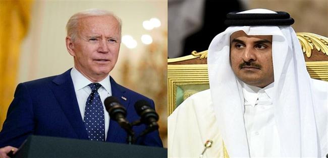 أمير قطر يتلقى اتصالا هاتفيا من الرئيس الأمريكي لبحث التطورات في غزة