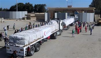   إدخال 151 شاحنة مساعدات إلى قطاع غزة عبر ميناء رفح البري