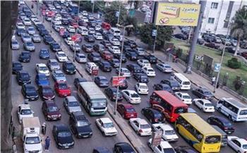 الحالة المرورية في شوارع وميادين القاهرة وبعض المحافظات