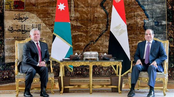 الرئيس السيسي وملك الأردن يؤكدان رفضهما تصفية القضية الفلسطينية