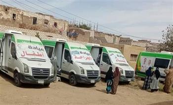 صحة المنيا : فحص وعلاج وصرف أدوية بالمجان لـ 1628 حالة