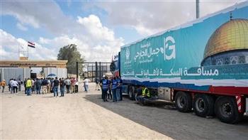   دخول 60 شاحنة مساعدات و 4 "وقود" لقطاع غزة
