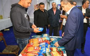 محافظ الغربية يتفقد أكبر معرض لبيع السلع الغذائية بالمنطقة اللوجستية في طنطا