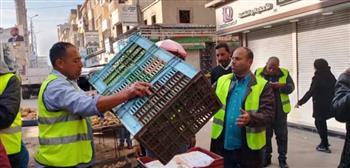 رفع 321 حالة إشغال طريق مخالف بنطاق 3 مراكز بالبحيرة