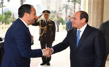  الرئيس السيسي يستقبل نظيره القبرصي بقصر الاتحادية