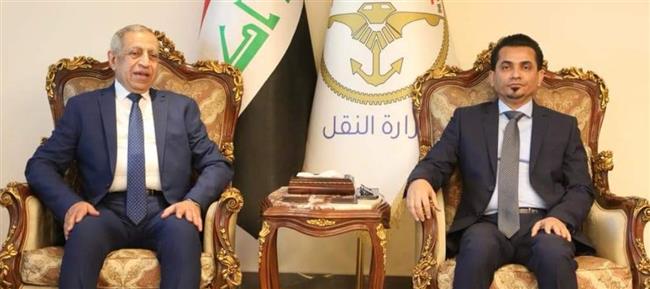 وزير النقل العراقي يستقبل رئيس الأكاديمية العربية لبحث التعاون المشترك