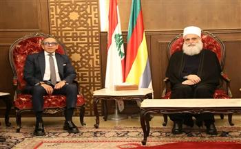   سفير مصر في بيروت يناقش الأوضاع في لبنان مع المفتي اللبناني