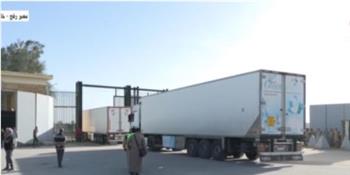   140 شاحنة مساعدات أمام معبر رفح تستعد لدخول غزة