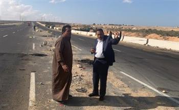محافظ مطروح يتفقد كوبري فوكة للوقوف على أسباب تكرار الحوادث