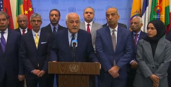 ممثل فلسطين بالأمم المتحدة: نطالب بوقف فوري لإطلاق النار في غزة