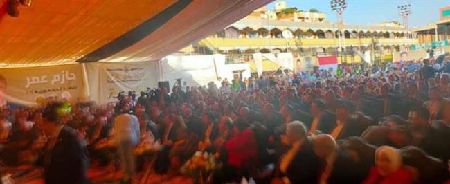 مؤتمر جماهيري حاشد للمرشح الرئاسي حازم عمر في القليوبية.. فيديو