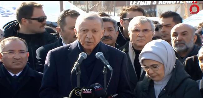 «نعيش كارثة».. أردوغان: تركيا الآن تعيش كارثة كبيرة جدًا جراء الزلزال