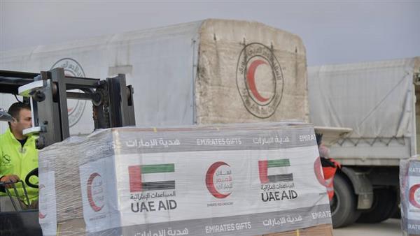 الإمارات ترسل 117 طنا من المواد الإغاثية لـ سوريا وتركيا