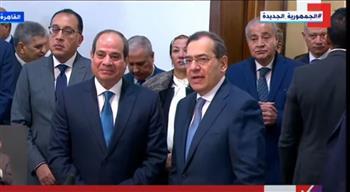 الرئيس السيسي يجري جولة تفقدية داخل معرض مصر الدولي للبترول "إيجبس 2023"