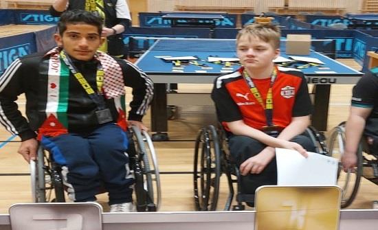 لاعب الأردن عيسى حمد يحصد فضية بطولة السويد الدولية البارالمبية لكرة الطاولة للناشئين