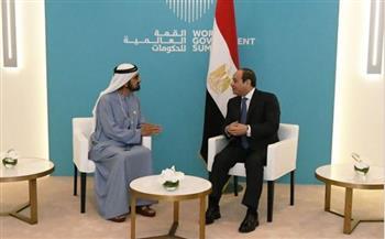 الرئيس السيسي يلتقي نائب رئيس الإمارات