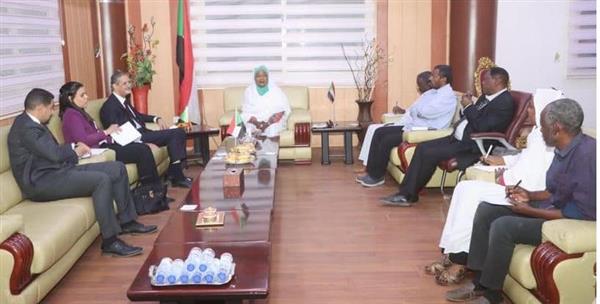 سفير مصر لدى السودان يلتقي وزيرة الشباب والرياضة السودانية