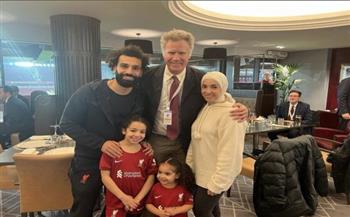   محمد صلاح وعائلته فى صور جديدة مع الممثل الأمريكي ويل فيريل