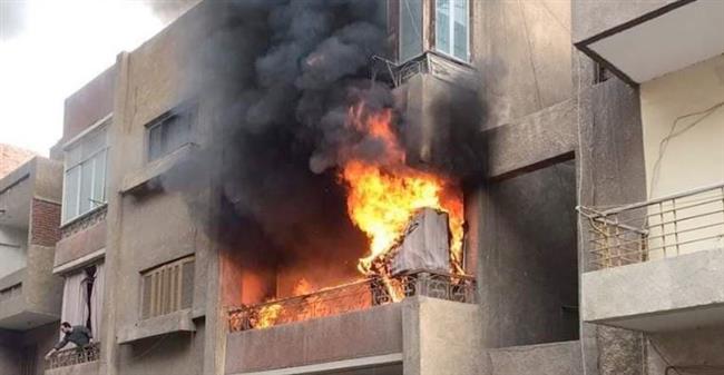 السيطرة على حريق شقة سكنية فى منشأة القناطر