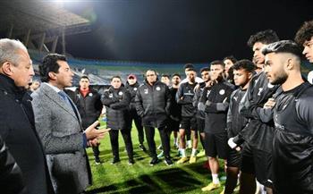 وزير الرياضة يشهد مران المنتخب الأولمبي استعدادا لمباراتي زامبيا بالتصفيات المؤهلة للأولمبياد 