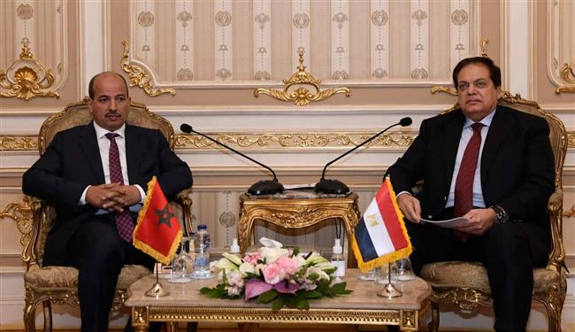 وكيل مجلس النواب يبحث مع رئيس مجلس المستشارين المغربي تعزيز العلاقات