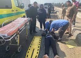 إصابة شخصين فى حادث انقلاب سيارة على الطريق الزراعي بالقليوبية