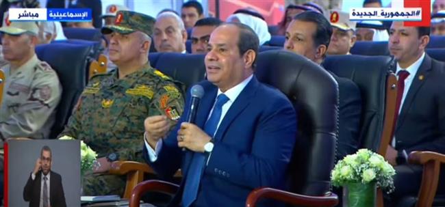 السيسي: " مساحة سيناء 60 ألف كيلو وهي نفس المساحة اللى إحنا عايشين عليها" 