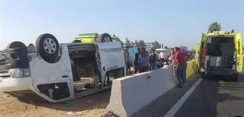   إصابة شخصان فى حادث تصادم بين «نقل وأتوبيس وملاكى» على الطريق الدائرى