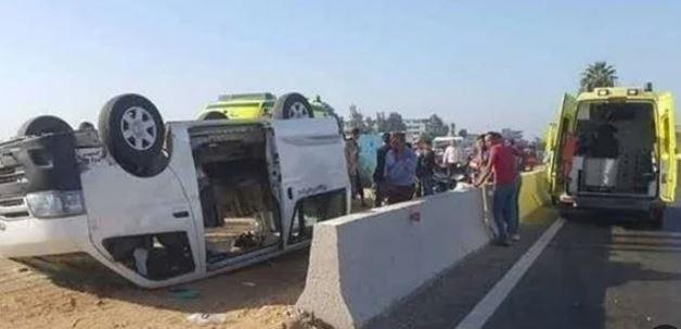 إصابة شخصان فى حادث تصادم بين «نقل وأتوبيس وملاكى» على الطريق الدائرى