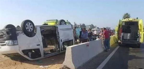 إصابة شخصان فى حادث تصادم بين «نقل وأتوبيس وملاكى» على الطريق الدائرى