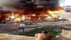   نتائجه كارثية.. حريق ضخم يضرب مخيم للنازحين السوريين