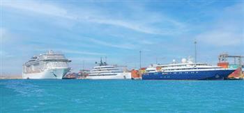   ميناء السخنة يستقبل الآلاف من السائحين على متن 3 سفن سياحية في يوم واحد