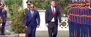   مراسم استقبال رسمية للرئيس الكرواتى فى قصر الاتحادية 