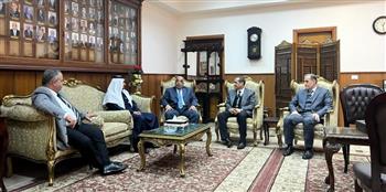 الهويشان يستقبل قنصل ليبيا ويهنىء رئيس محكمة الاستئناف 