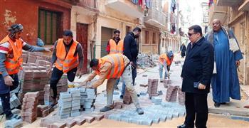 " سوهاج ": تطوير ورصف 14 شارع بالإنترلوك بفرعيات سيالة أولاد نصير بحي غرب 