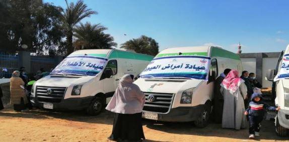 حياة كريمة.. إطلاق 3 قوافل طبية للكشف والعلاج مجانًا