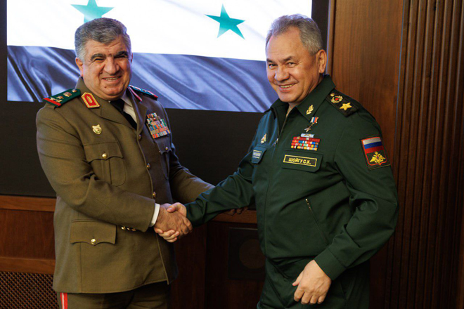 وزيرا الدفاع السوري والروسي يبحثان التعاون الثنائي